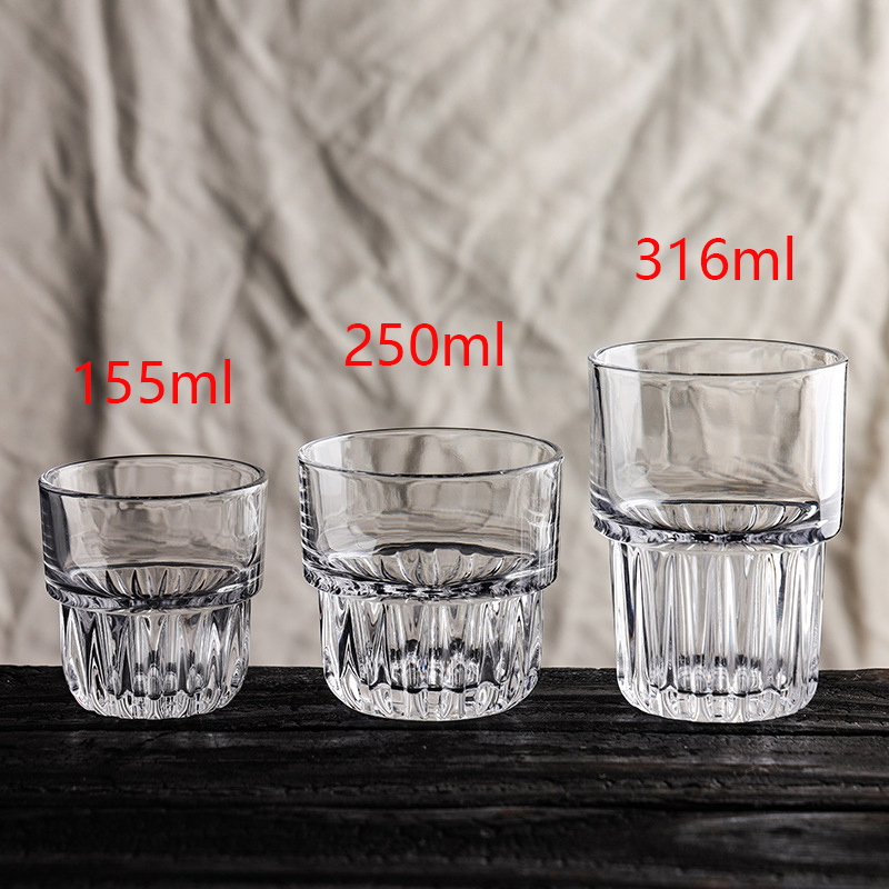 Coffee Tea Tumbler - 155ml/250ml/316ml Coffee Mug Heat-Resistant Glass Cups