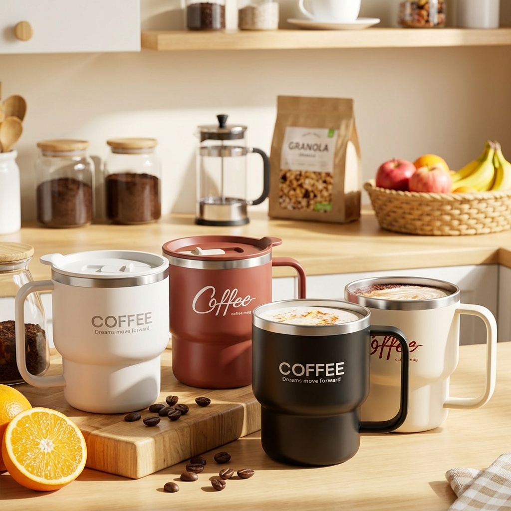 Coffee Tea Tumbler - 304 Stainless Steel Insulated Coffee Mug
