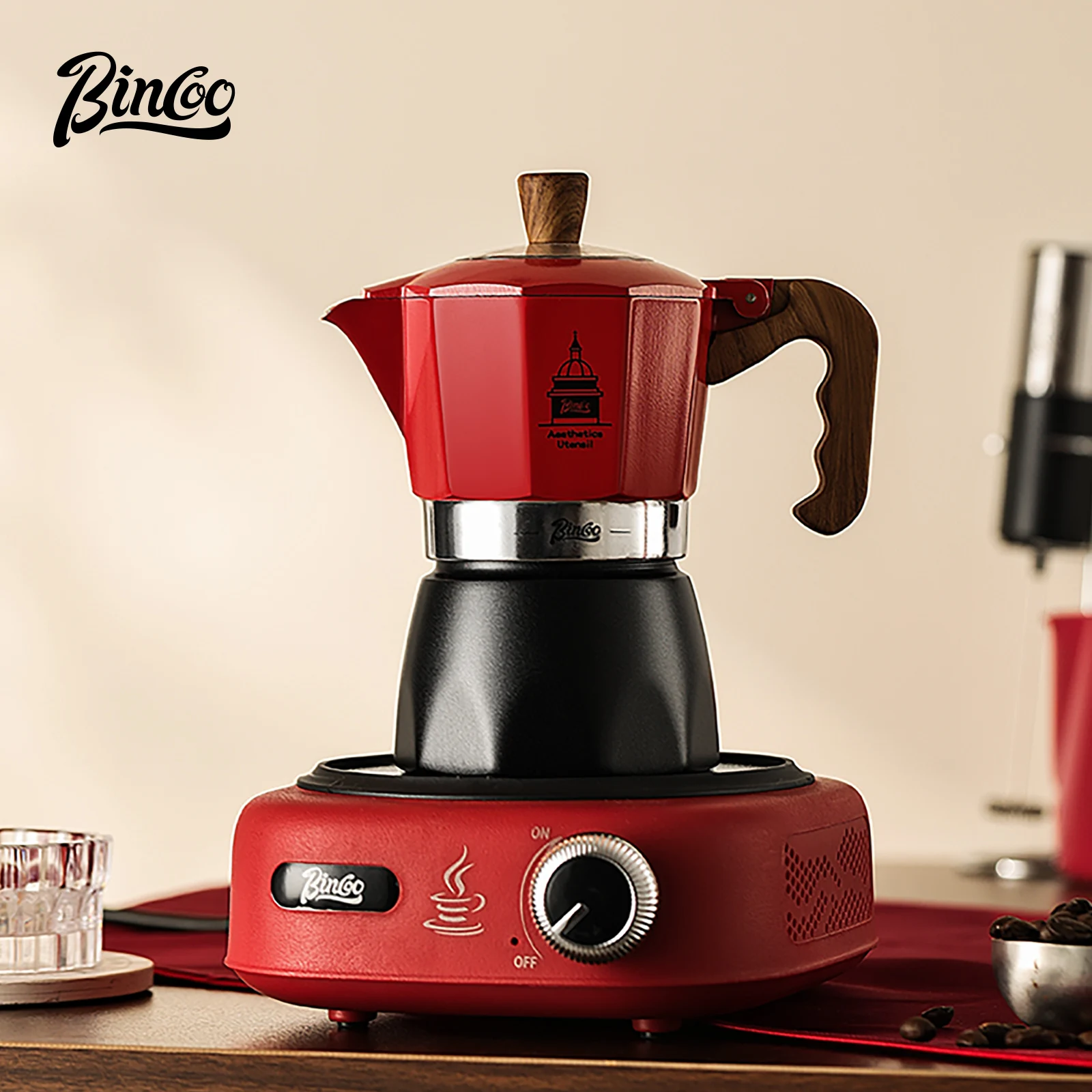 Bincoo Double Valve Coffee Mok - đánh giá và giá Moka Pot Stove