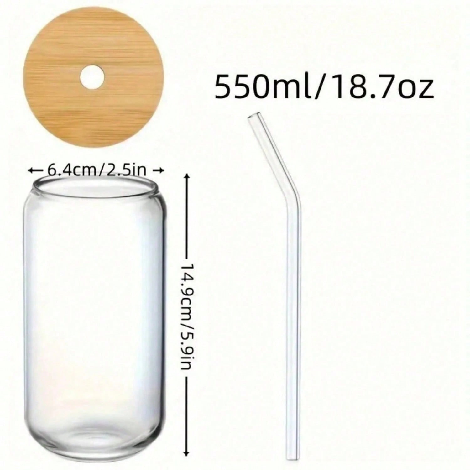 8pc, Glass Cup With Bamboo Lid - đánh giá và giá Coffee Tea Essentials