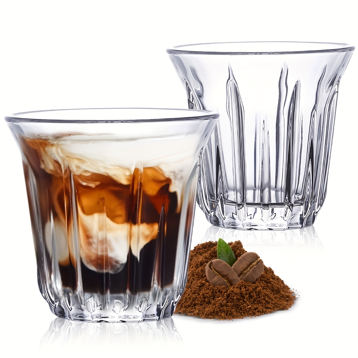2 Pack Espresso Cups, Clear Gl - đánh giá và giá Coffee Tea Tumbler
