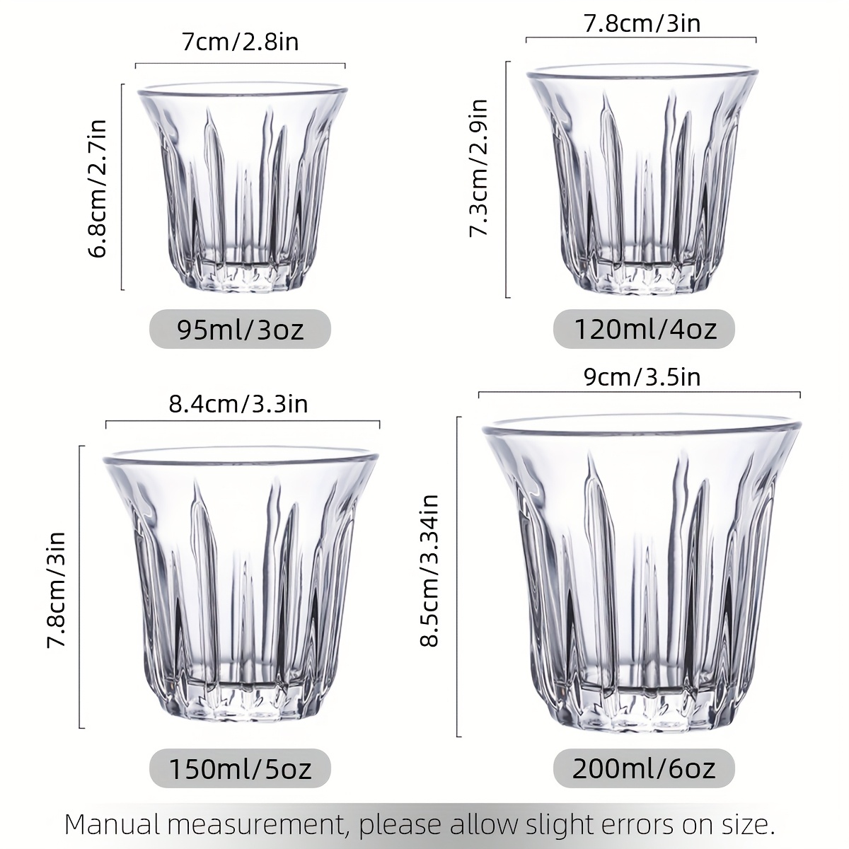 2 Pack Espresso Cups, Clear Gl - đánh giá và giá Coffee Tea Tumbler