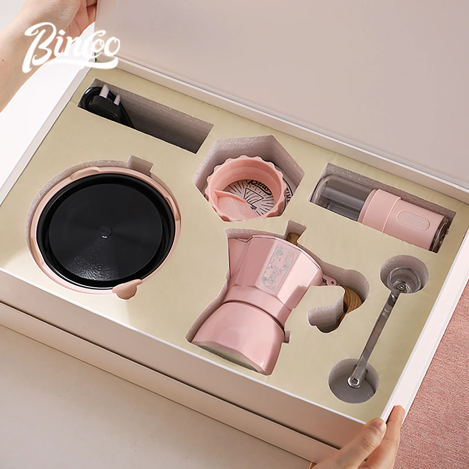 BINCOO Dual Valve Moka Pot Gif - đánh giá và giá Moka Pot Stove