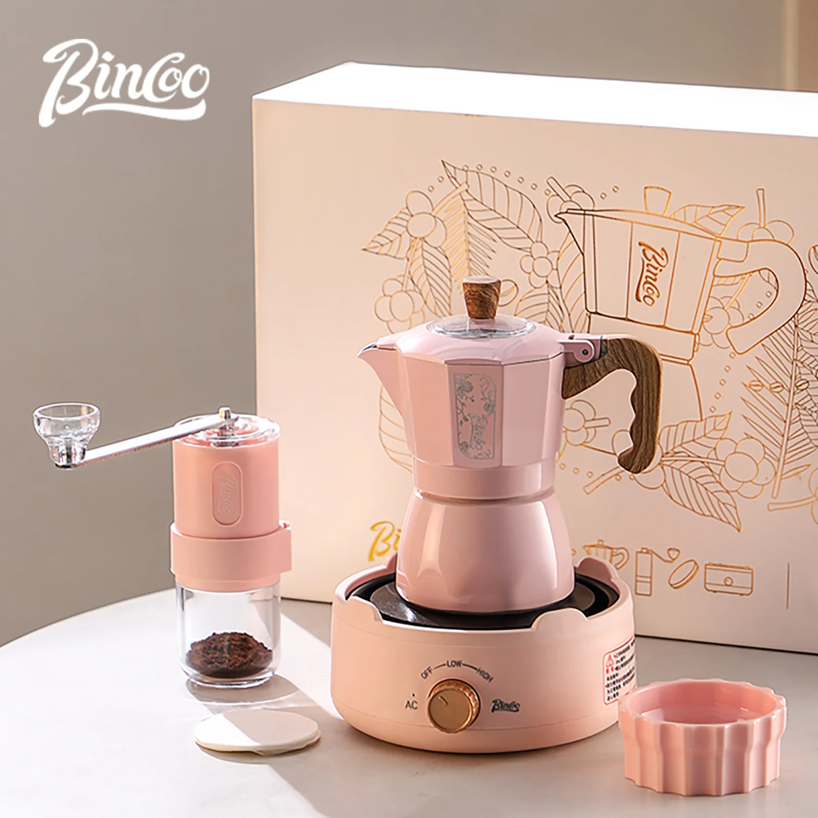 BINCOO Dual Valve Moka Pot Gif - đánh giá và giá Moka Pot Stove