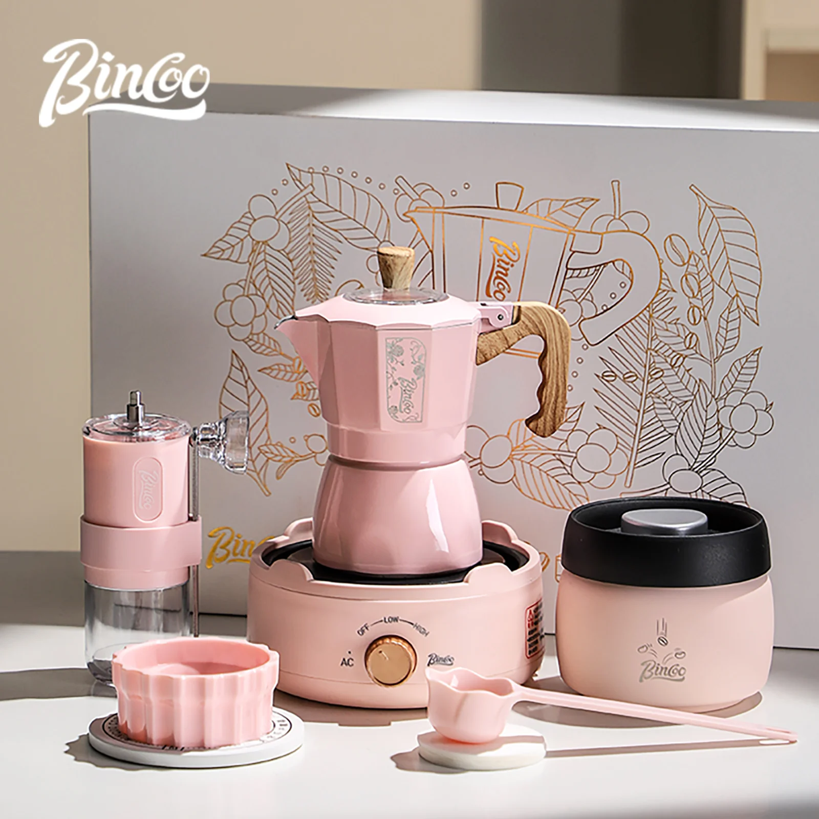 BINCOO Dual Valve Moka Pot Gif - đánh giá và giá Moka Pot Stove