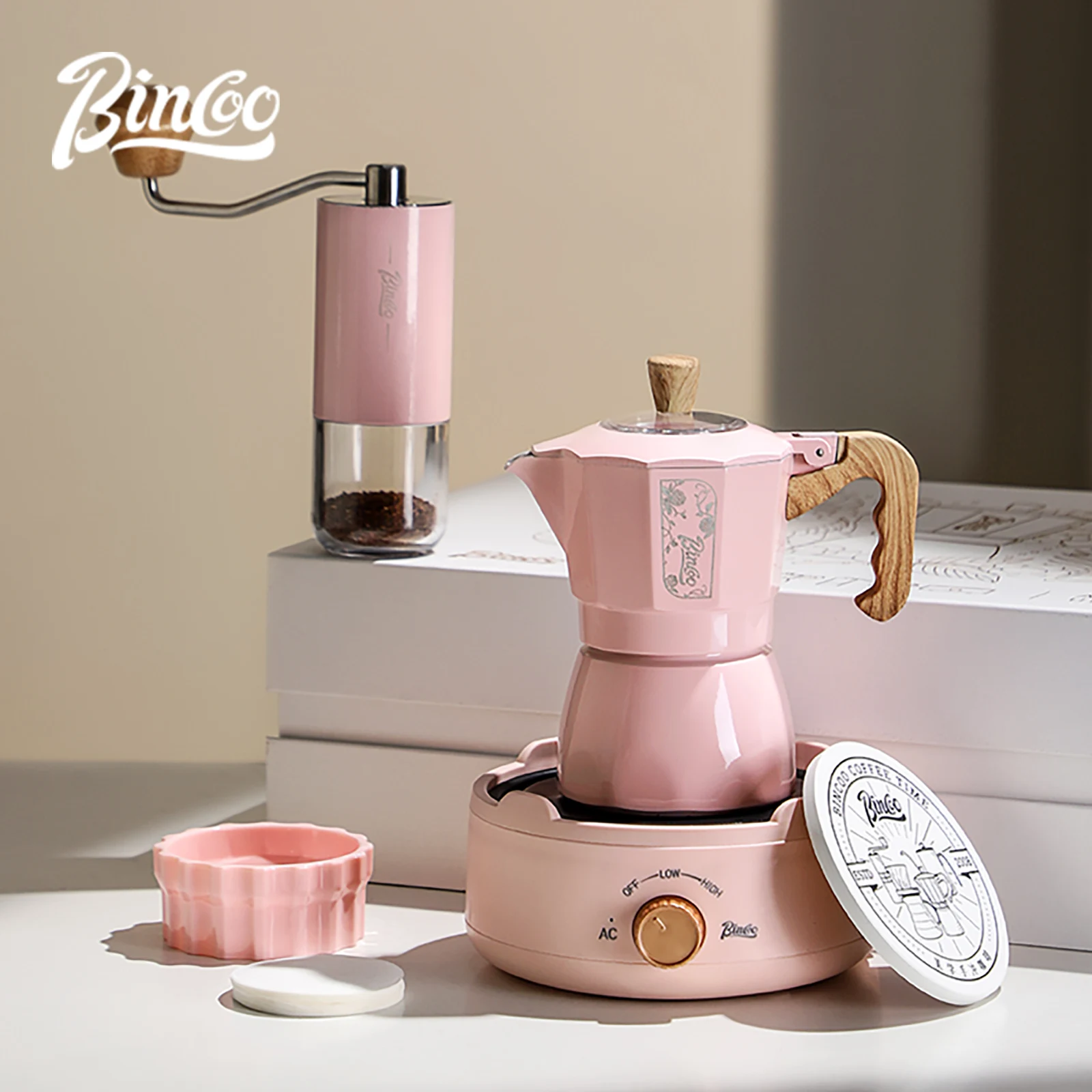 BINCOO Dual Valve Moka Pot Gif - đánh giá và giá Moka Pot Stove