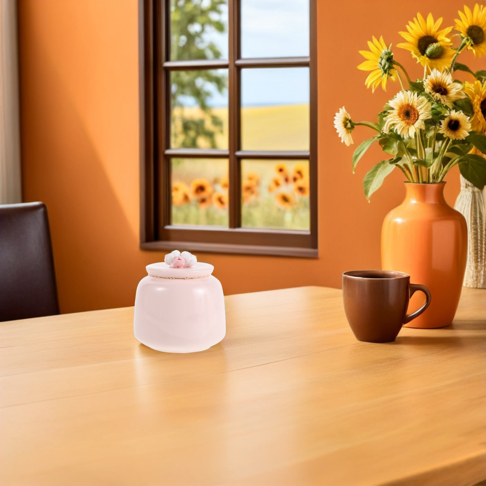 Ceramic Tea Jar Pink Porcelain - đánh giá và giá Coffee Tea Bean Leaf