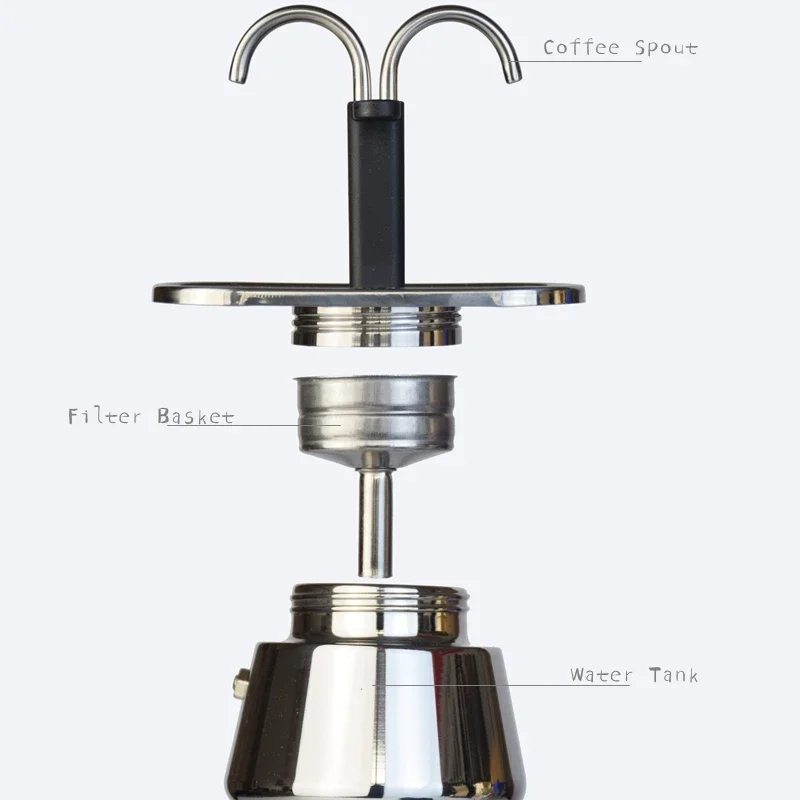 200ML Mini Moka Pot Double Tub - đánh giá và giá Moka Pot Stove