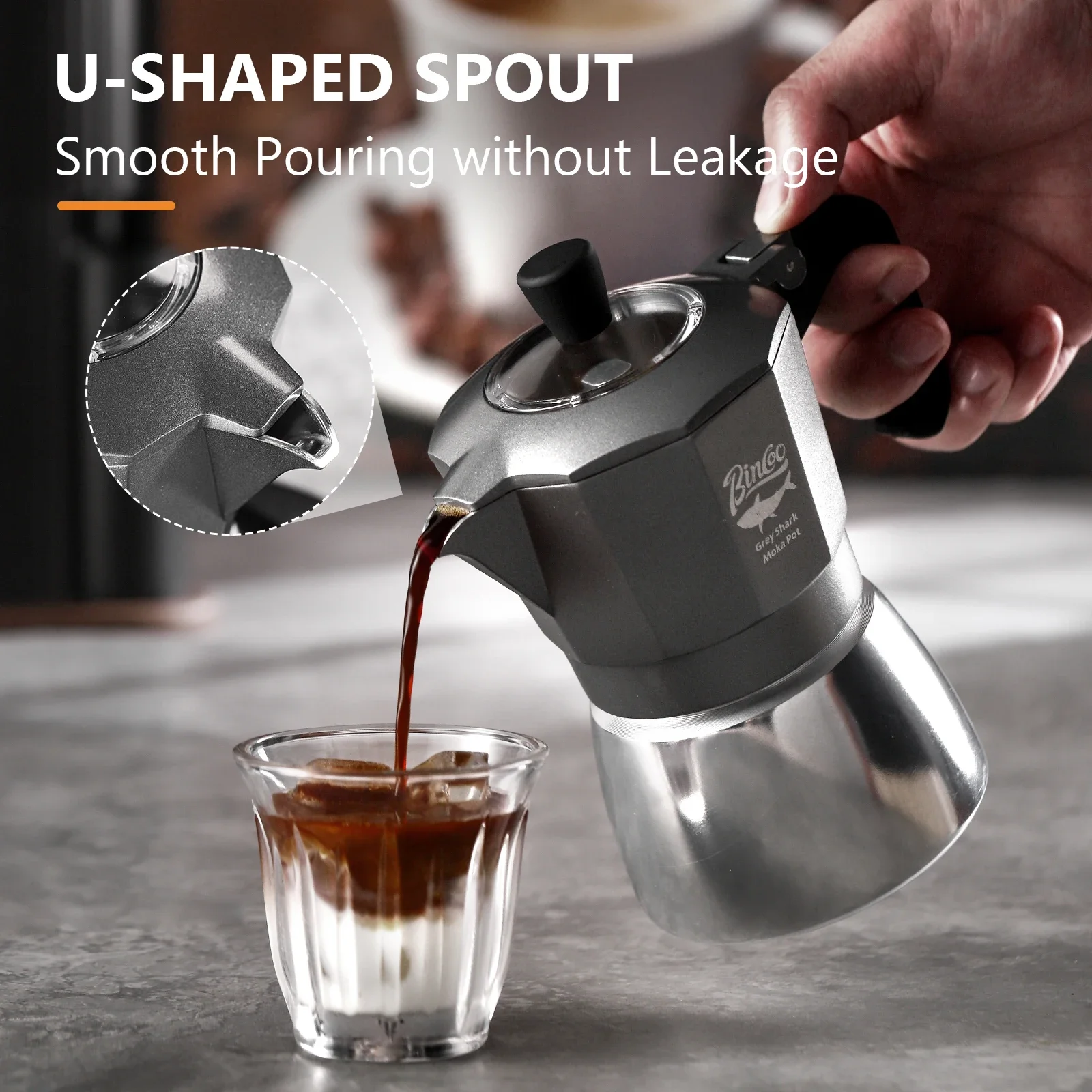 Bincoo 2 Cups Double Valve Mok - đánh giá và giá Moka Pot Stove