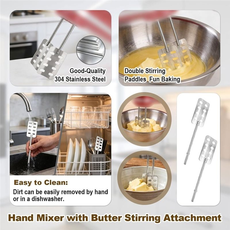 A83G-2Pcs Hand Mixer Butter Ch - đánh giá và giá Kitchenaid Mixer Hand Mixer