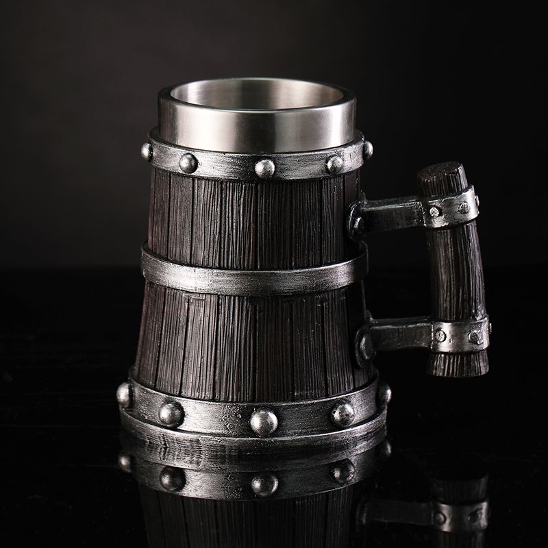 Wood Grain Beer Glass Resin St - đánh giá và giá Coffee Tea Tumbler