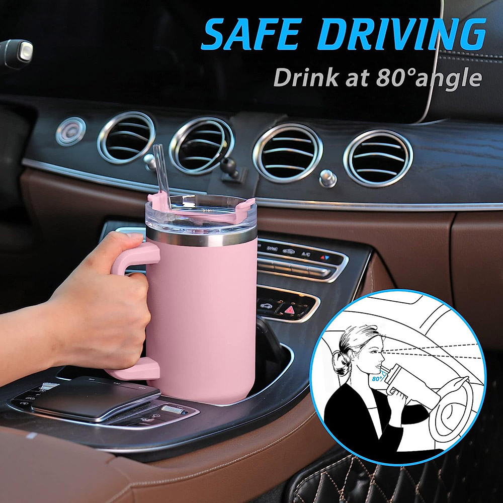 40oz Tumbler with Handle and S - đánh giá và giá Coffee Tea Tumbler