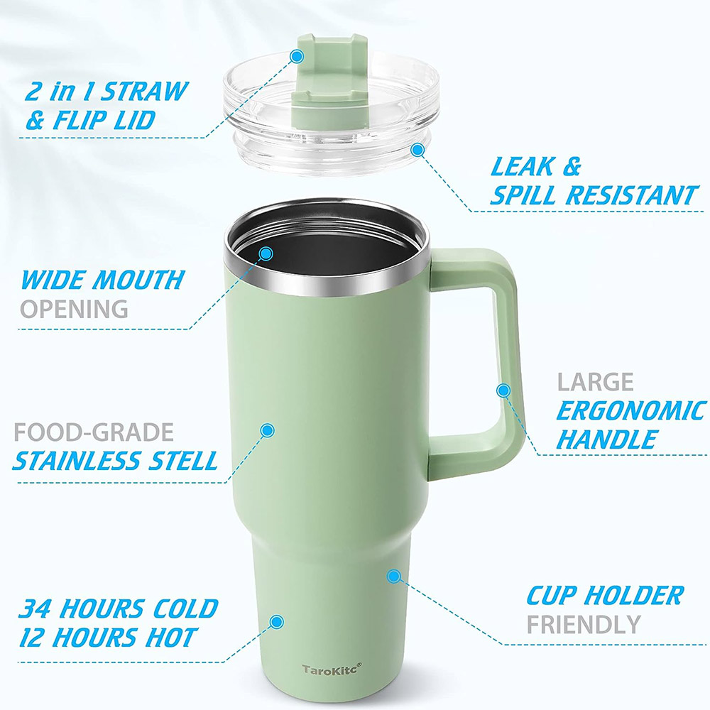 40oz Tumbler with Handle and S - đánh giá và giá Coffee Tea Tumbler